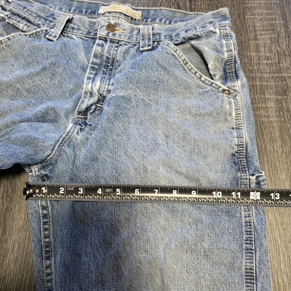 Vintage Y2k Lee Carpenter Jeans Mens 32x32 Blue Distressed Thrashed Skater - Picture 14 of 16